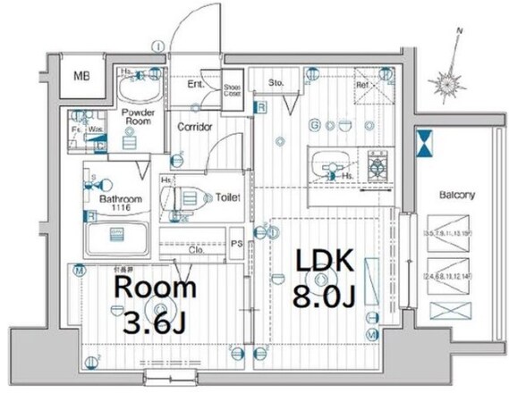 鶴舞駅 徒歩5分 9階の物件間取画像